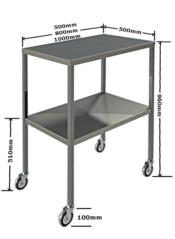 Dimensions 4H104 Instrument Trolley