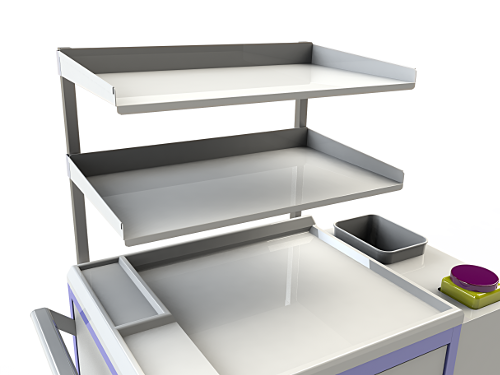 4H500ESD Double Equipment Shelf