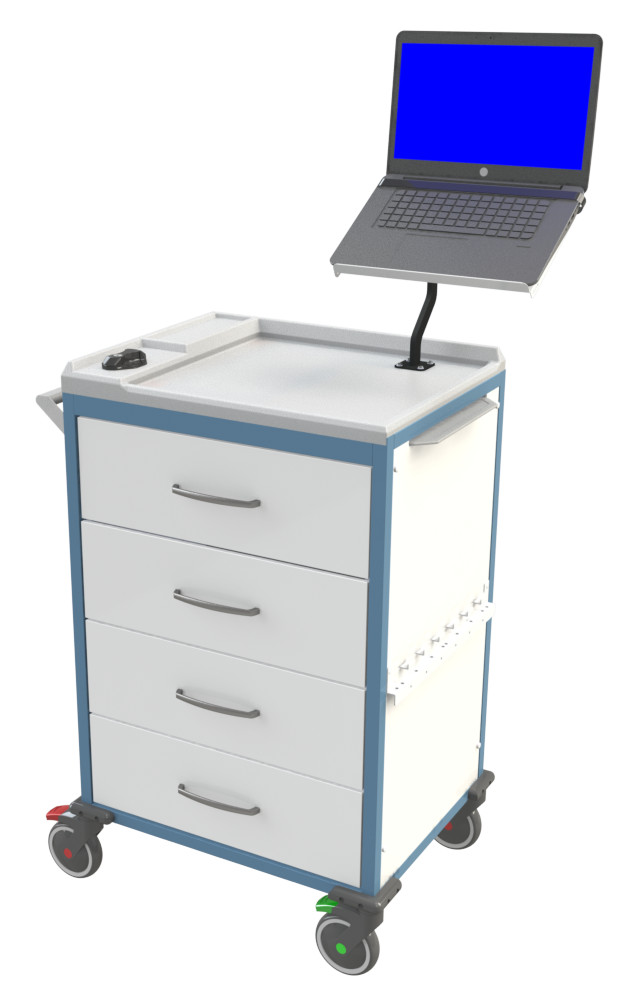 Medication Cart 4H504MA – 4 Drawer