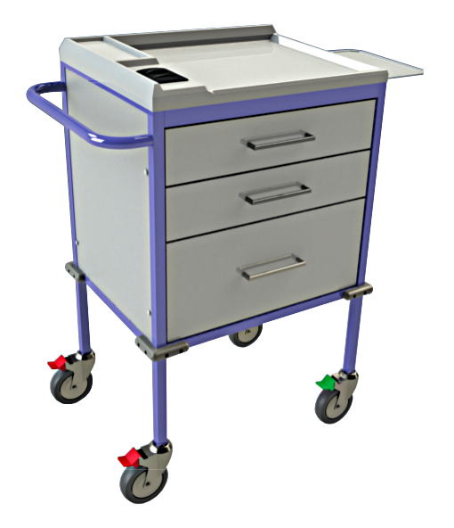 Economy Medication Cart 4H503E – 3 Drawer