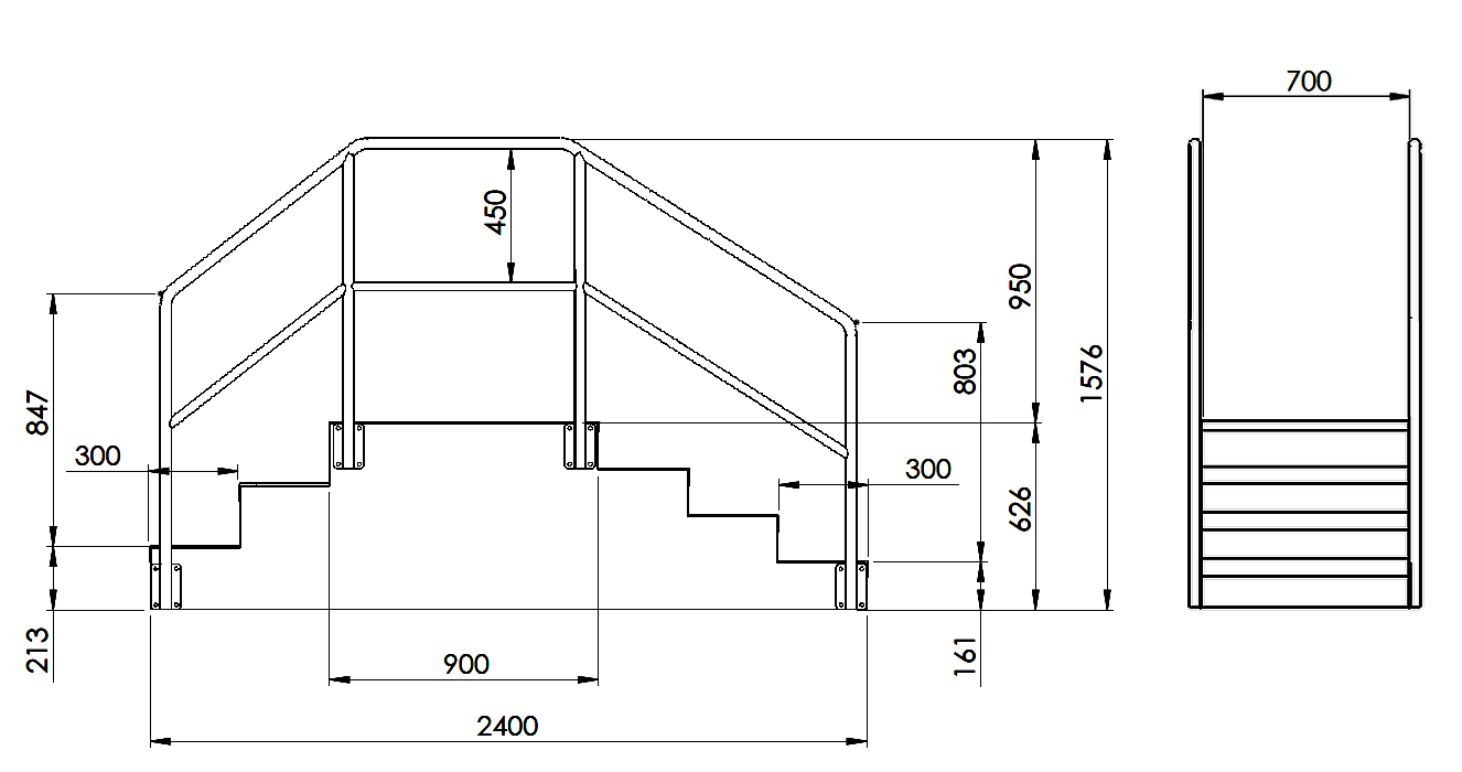 4H730 Rehab Therapy Staircases