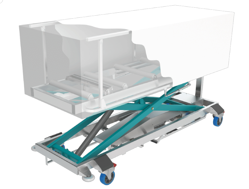 4H801DUC Bariatric Mortuary Trolley, 500kg