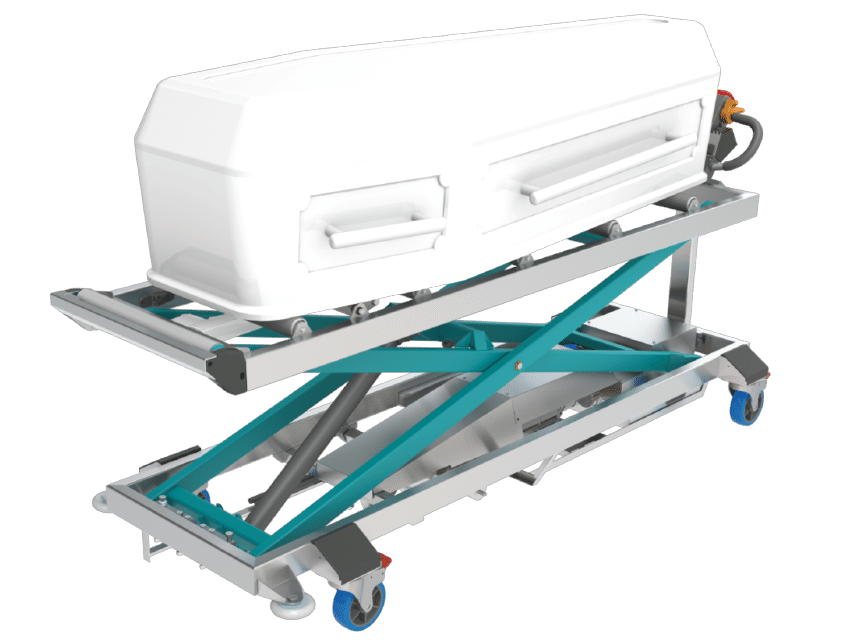 Mortuary Lifting Trolley with Coffin