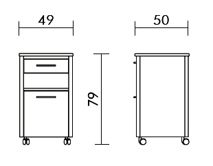 Compleo Bedside Cabinet dimensions