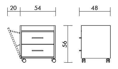 Credo Bedside Cabinet dimensions