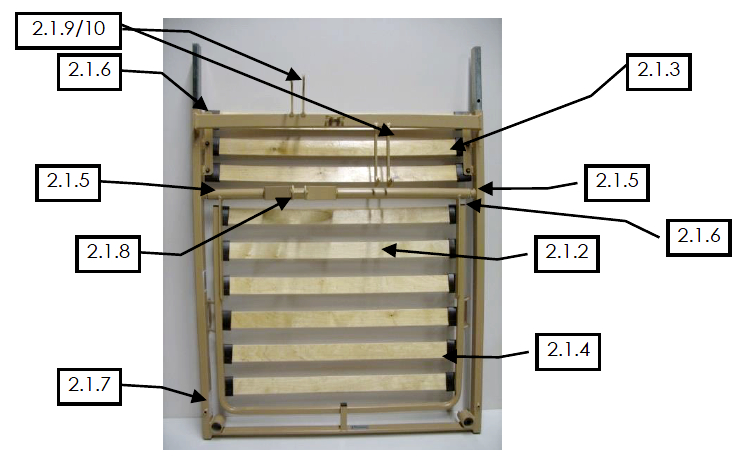 Economic II Head half Mattress Base, wooden slats