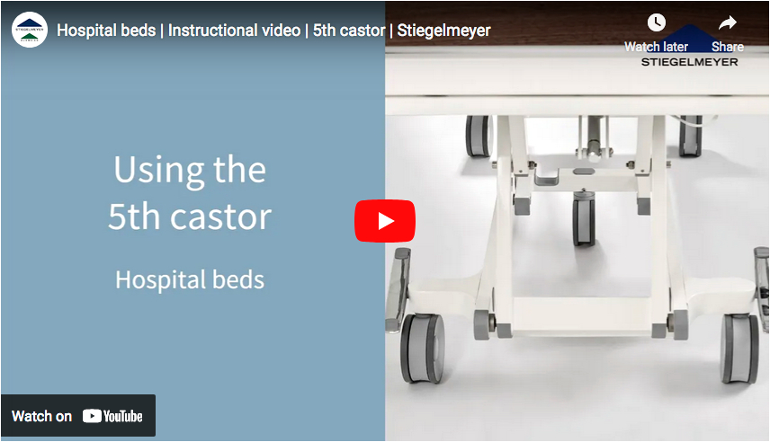 Evario hospital bed 5th castor