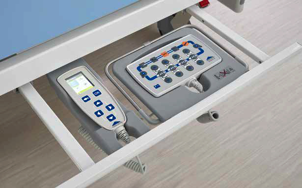 Evario hospital bed handset stow