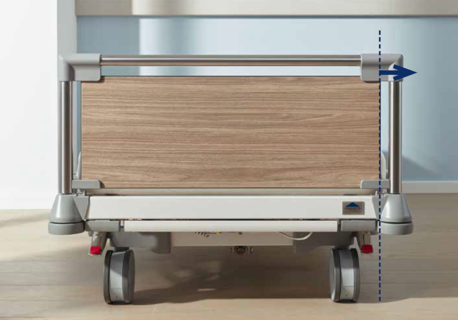 Evario hospital bed wide base