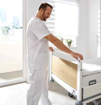 Seta pro hospital bed remove handle bar