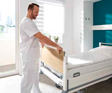 Seta pro hospital bed remove footboard