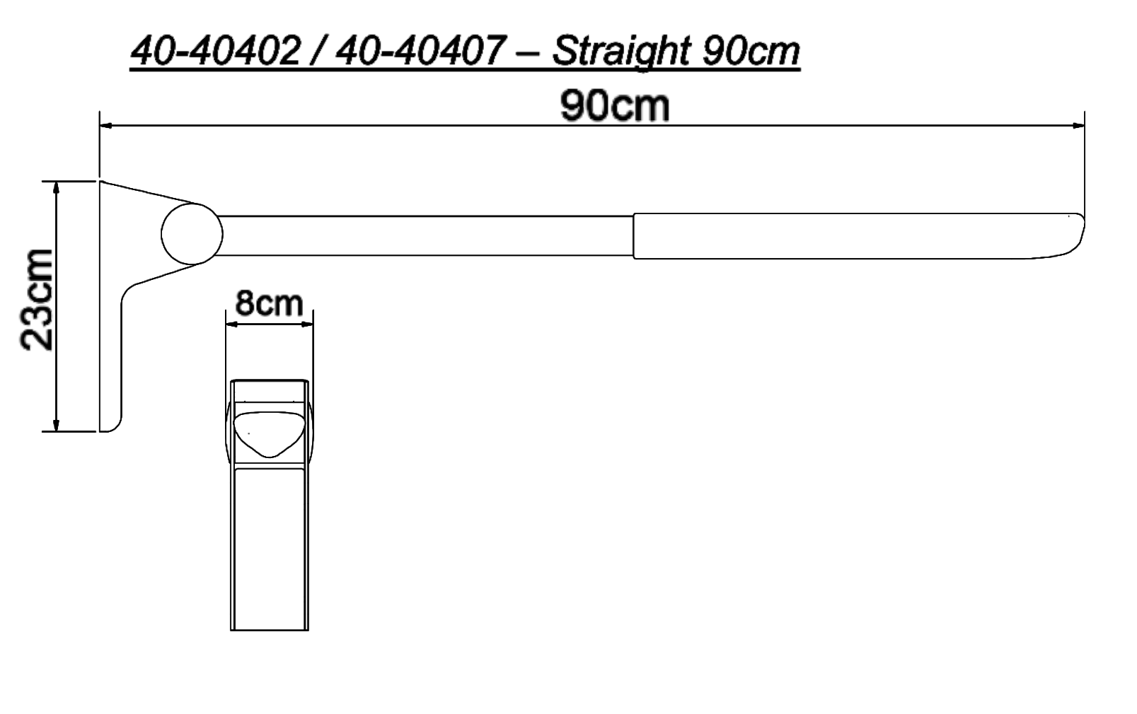 Toilet Support Arm 40 40110