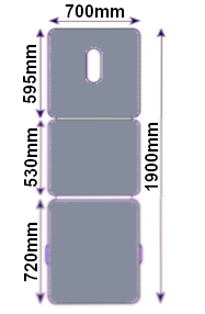 Acero 3-Section Examination Couch top