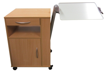 Bedside Cabinet with Overbed Table Tilted
