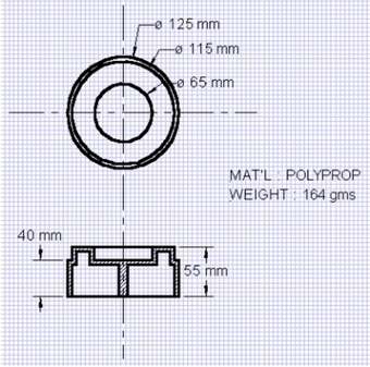 40mm Bed Raiser Diagram