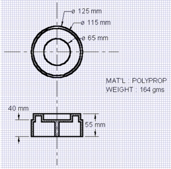 40mm Bed Raiser Diagram