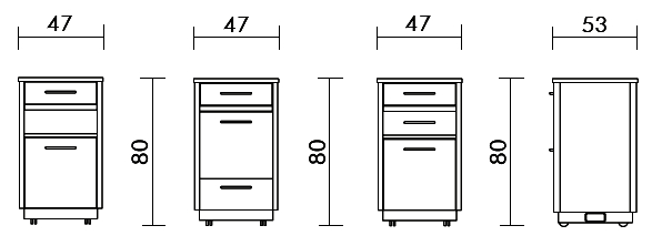 Combino Bedside Cabinet dimensions