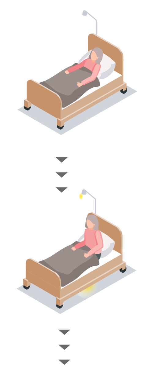 Stiegelmeyer Elvido Bed out of bed scenario