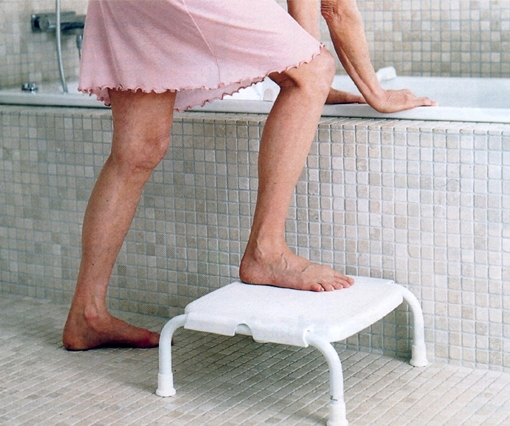 Etac Stapel Shower Stool in use