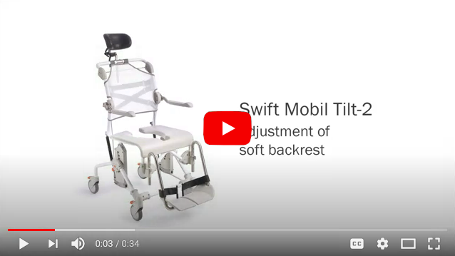 Etac Swift Mobile Shower Commode with tilt