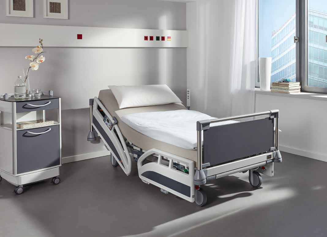 Evario hospital bed narrow base