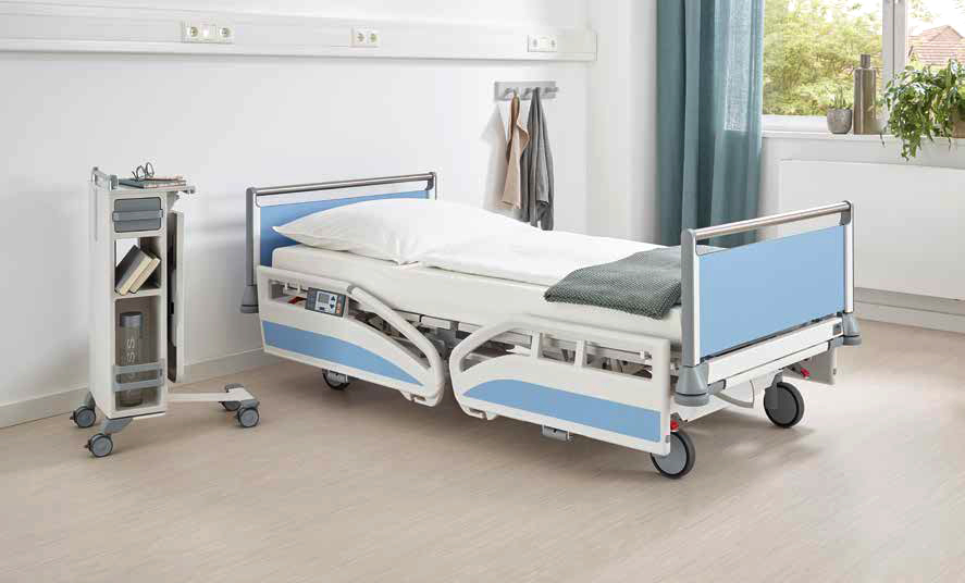 Evario hospital bed base head and foootboard