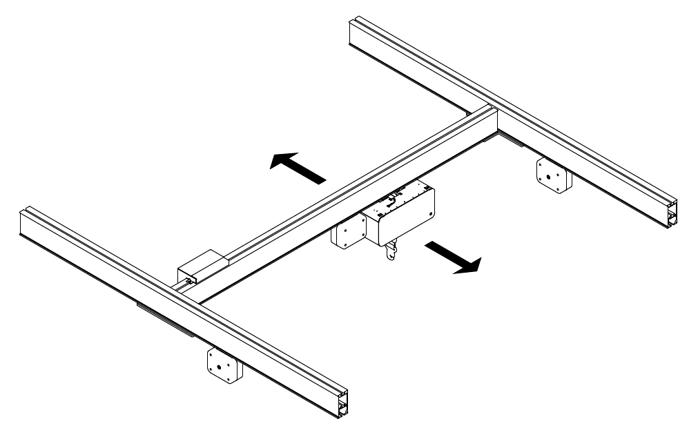 Guldmann Rail System GH Positioning Lock, rail moves