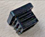 Inovia II black square plug 100105