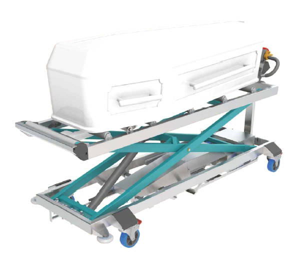 Mortuary Lifting Trolley with Coffin