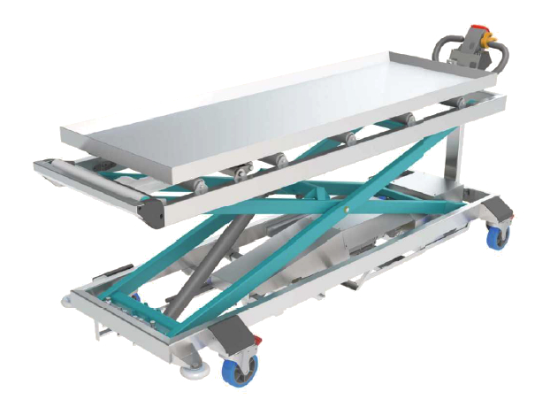 Mortuary Lifting Trolley with Tray