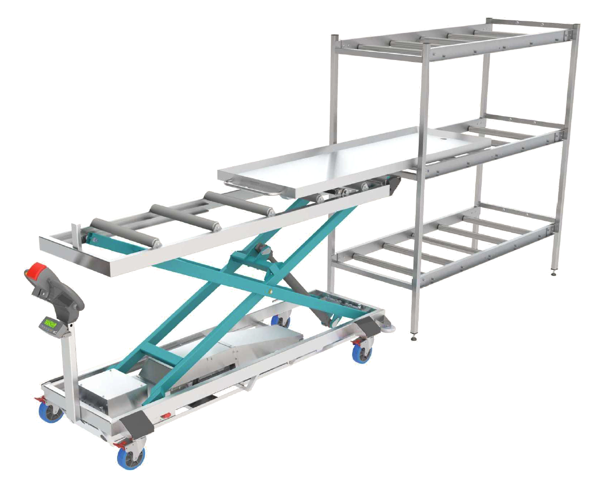 Mortuary Lifting Trolley and Racking