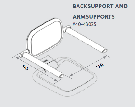 Shower Seat Backrest with arms
