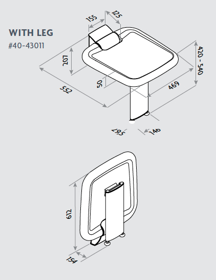 Shower Seat with leg